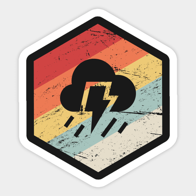 Retro Vintage Storm Chaser Icon Sticker by MeatMan